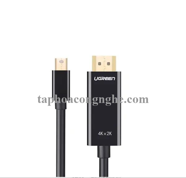 Ugreen 10455 3M màu Đen Cáp chuyển đổi Mini DP sang HDMI hỗ trợ phân phải 4K x 2K MD101 30010455